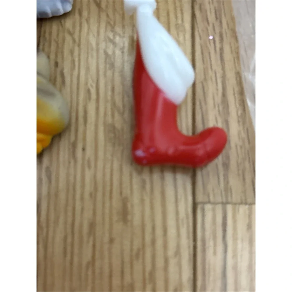 Vintage Giftco Christmas Pup Stocking Holder Puppy Santa Hat Mantel Decor Boxed